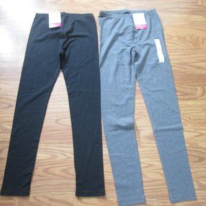 NWT Ladies size XS  7/8 gray and black leggings from Kohls SO